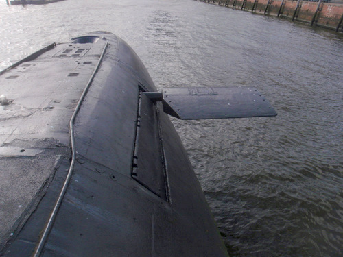 Top view of starboard bow-plane.